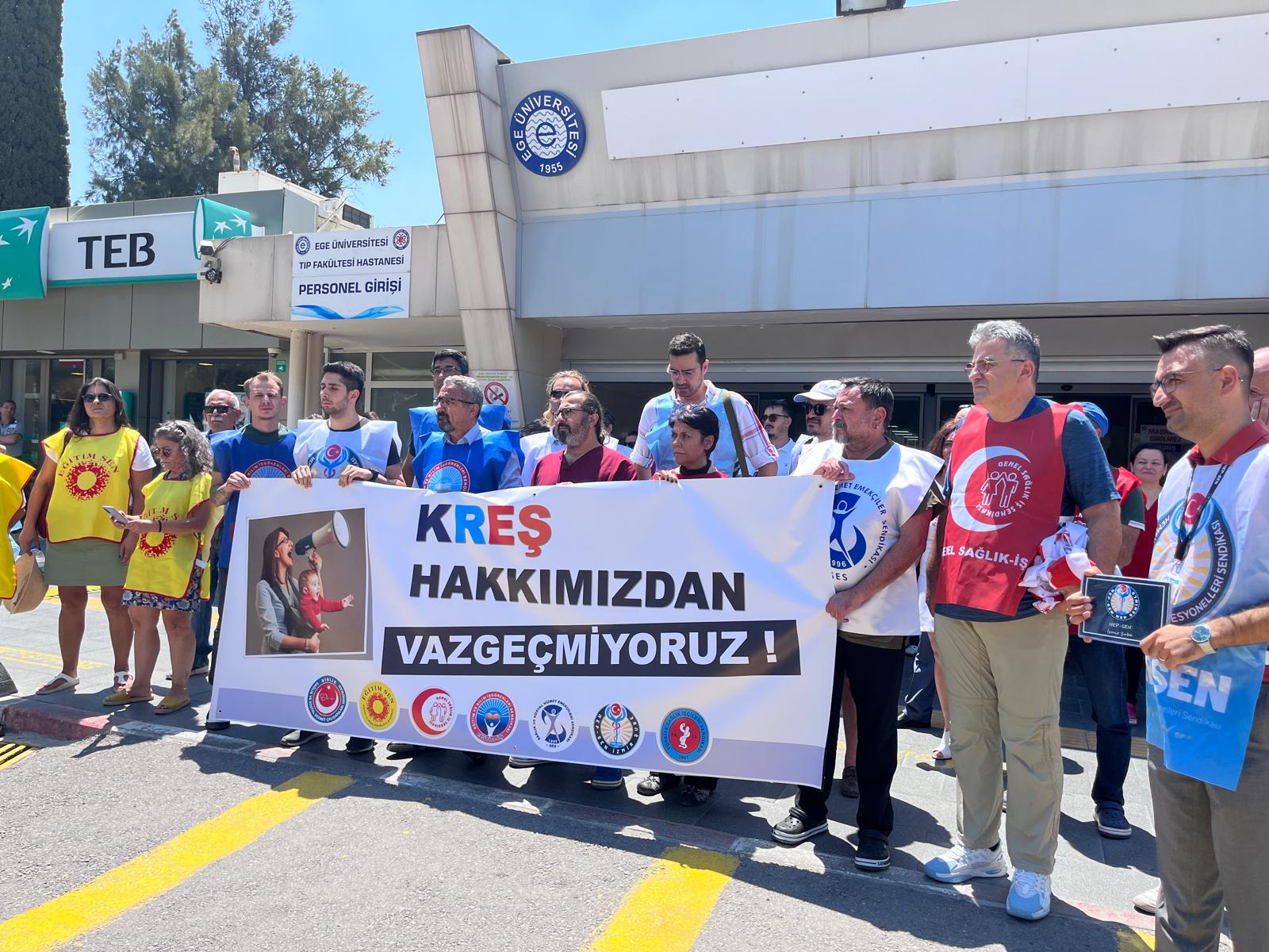Ege Üniversitesi Emekçileri Kreş Kapatma Kararına Karşı Tek Ses Oldu