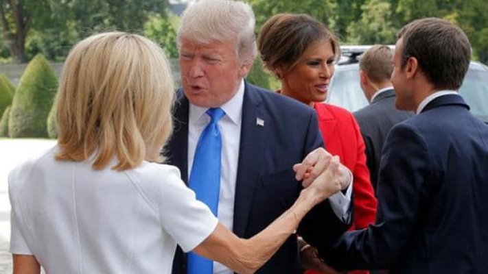 Trump'ın bu kez gafı Macron'un 24 yaş büyük eşine!