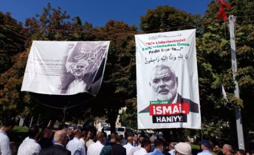 Gaziantep'te büyük saygısızlık! Atatürk posteri yerine Haniye posteri açıldı