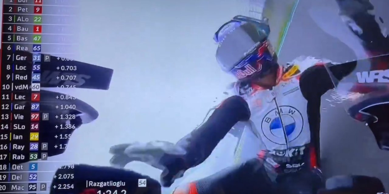 Milli motosikletçi Toprak Razgatlıoğlu'nun korkunç kaza anı!