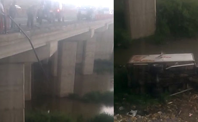 Kars'ta korkunç kaza: Kamyon köprüden uçtu, ölü ve yaralı var