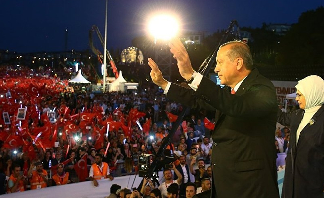 Erdoğan köprüde yapılan anmada konuşuyor!