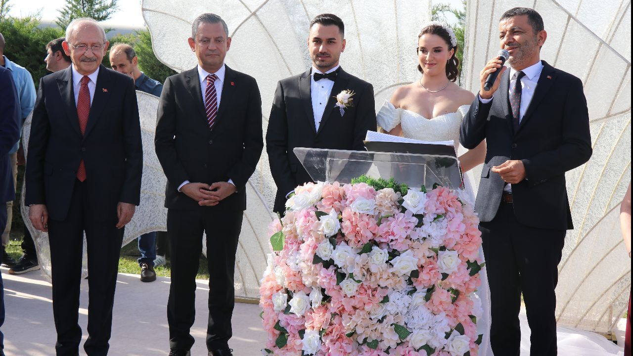Özgür Özel ve Kemal Kılıçdaroğlu nikah şahidi oldu