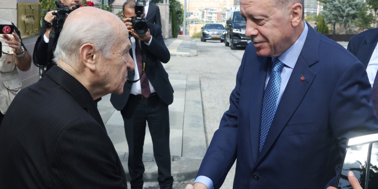 Erdoğan ve Bahçeli arasında 45 dakikalık görüşme! Ne konuştular?