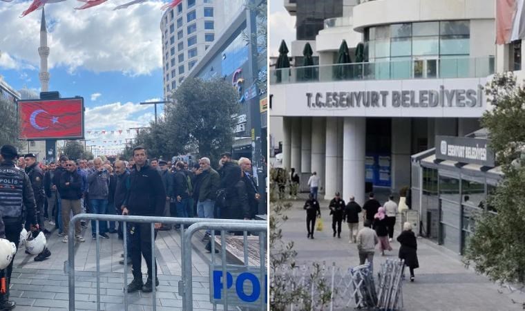 CHP Milletvekilleri Esenyurt Meydanı'na alınmadı! Özgür Özel'in bulunduğu otobüsün girişine izin verilmedi