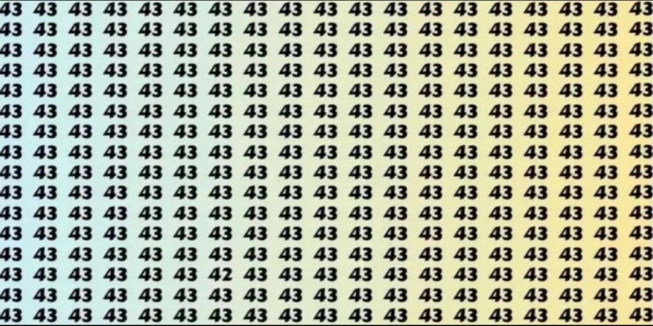 Resimdeki farklı sayıyı 5 saniyede bulan yüksek IQ'lu sayılıyor