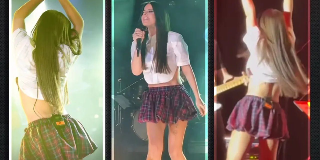 Simge Sağın süper minisiyle sahnede şov yaptı