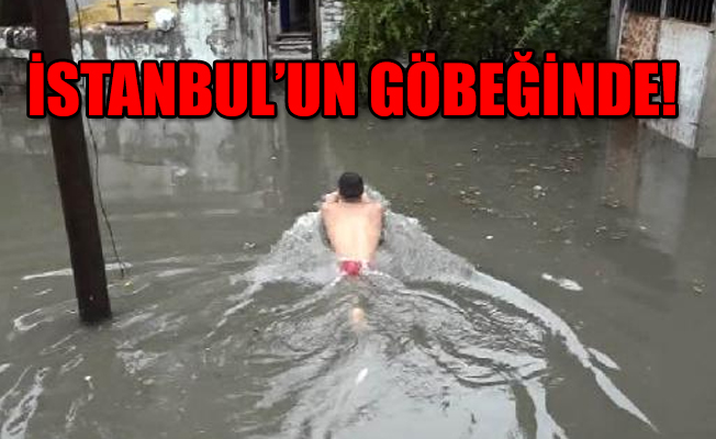 Yüzerek poğaça almaya gitti!