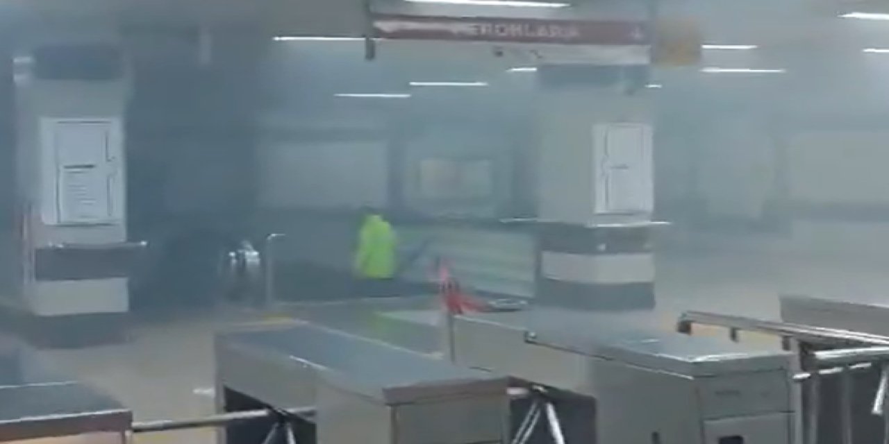 Ankara Metro'sunda yangın çıktı!