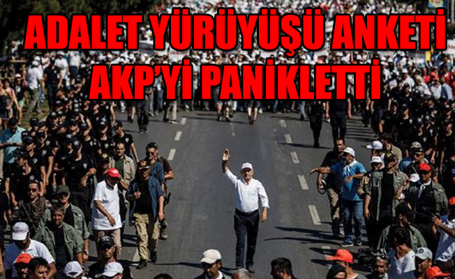 AKP'nin Adalet Yürüyüşü anketine göre toplumun yüzde 35 destek verdi