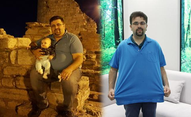Oğlu için 44 kilo verdi