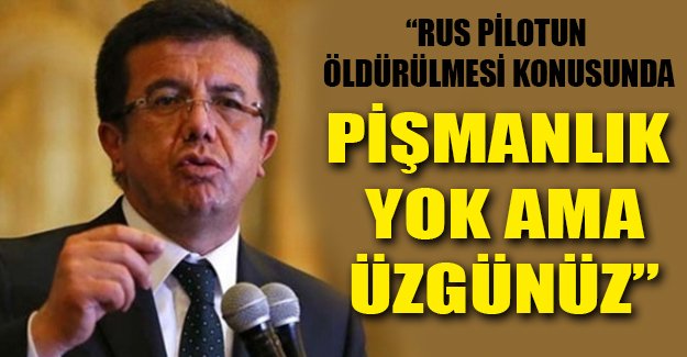 Bakan Zeybekci: Rus pilotun öldürülmesi konusunda pişmanlık yok ama üzgünüz