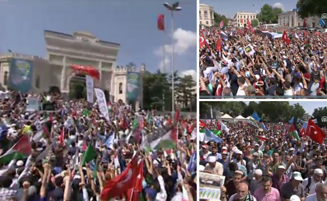 Beyazıt'ta Mescid-i Aksa protestosu!