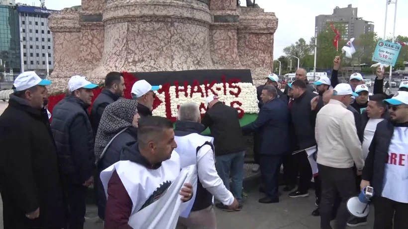 Sendikalardan Taksim'a 1 Mayıs çelengi