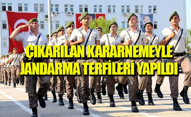 Jandarma terfisini İçişleri Bakanlığı yaptı