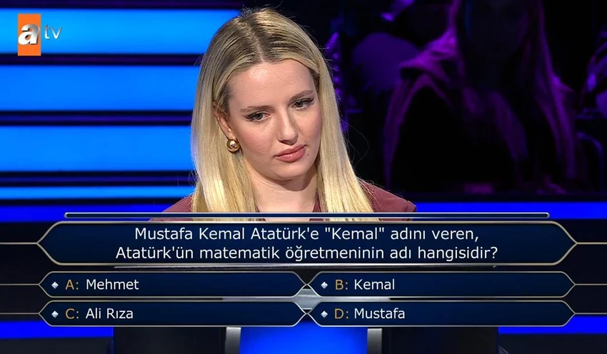 Kim Milyoner Olmak İster'de ''Atatürk'' sorusunu bilememişti! O yarışmacı isyan etti