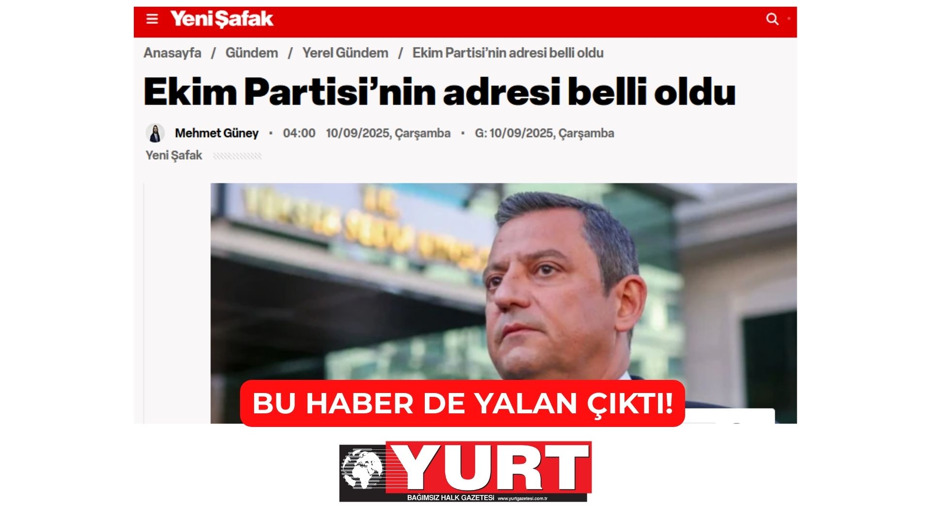 "Ekim Partisi Yok, Tek Parti Var" Yandaş Medya Yazmıştı, Yanıt Geldi...
