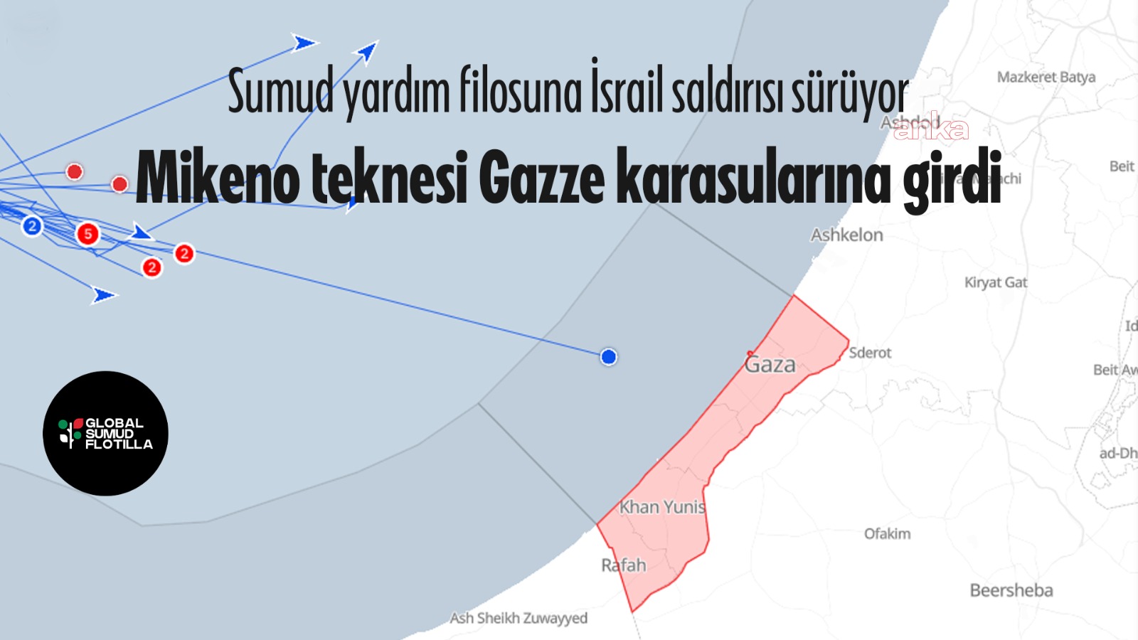 Küresel Sumud Filosu’na ait bir tekne Gazze kara sularına girdi! 20 tekne ablukayı deldi...