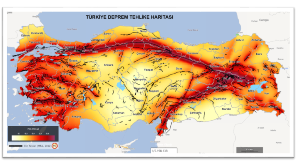 Türkiye Deprem Haritası!  En az ve en çok riskli iller belli oldu!