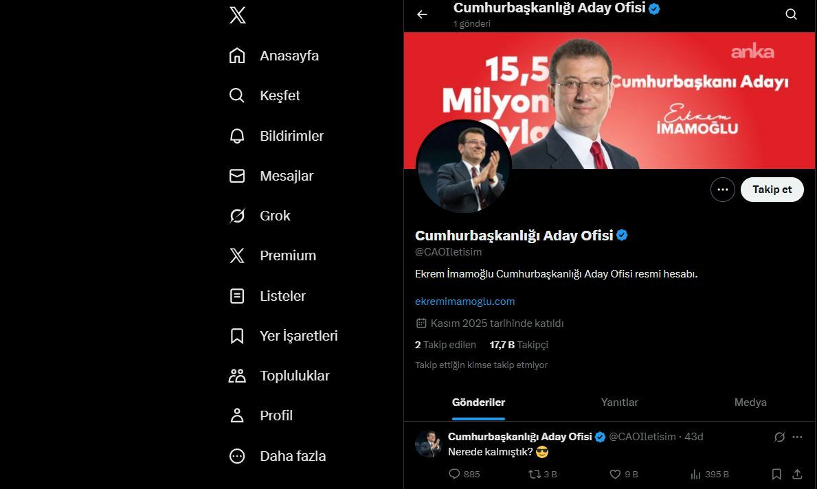 Erişim engelinden sonra İmamoğlu: “Nerede kalmıştık?”