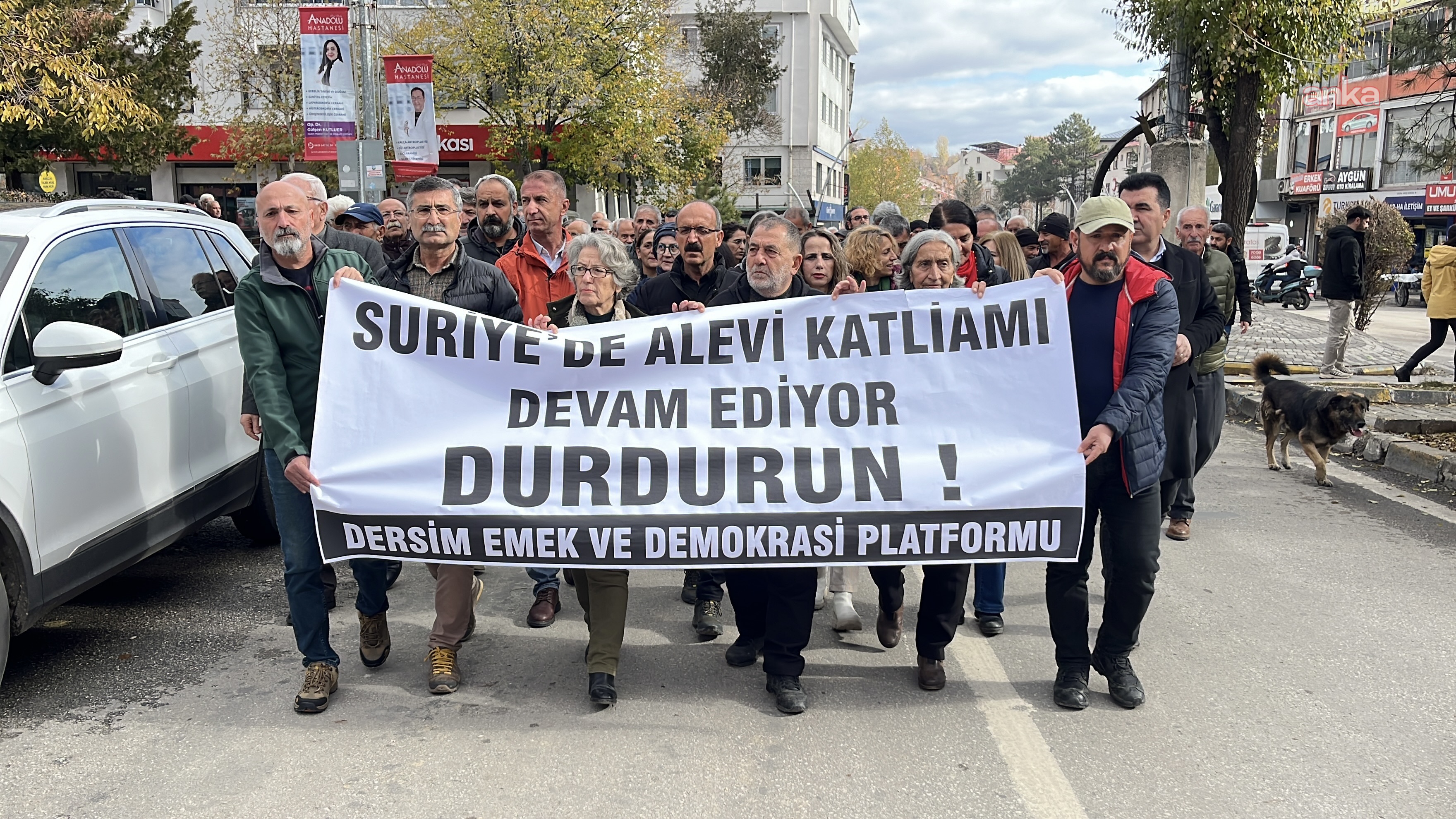 Tunceli’de, Suriye’deki Aleviler için eylem: "Katliam sürüyor, durdurun..."