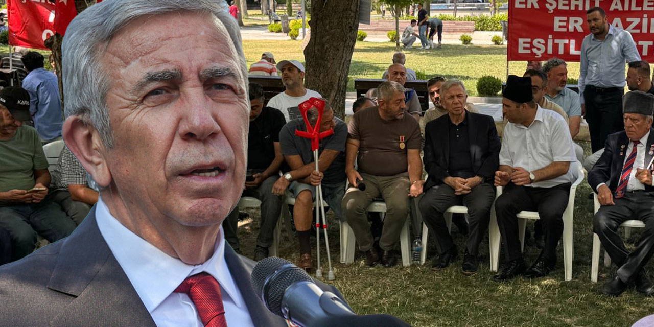 Mansur Yavaş'tan oturma eylemindeki şehit aileleri ve gazilere ziyaret