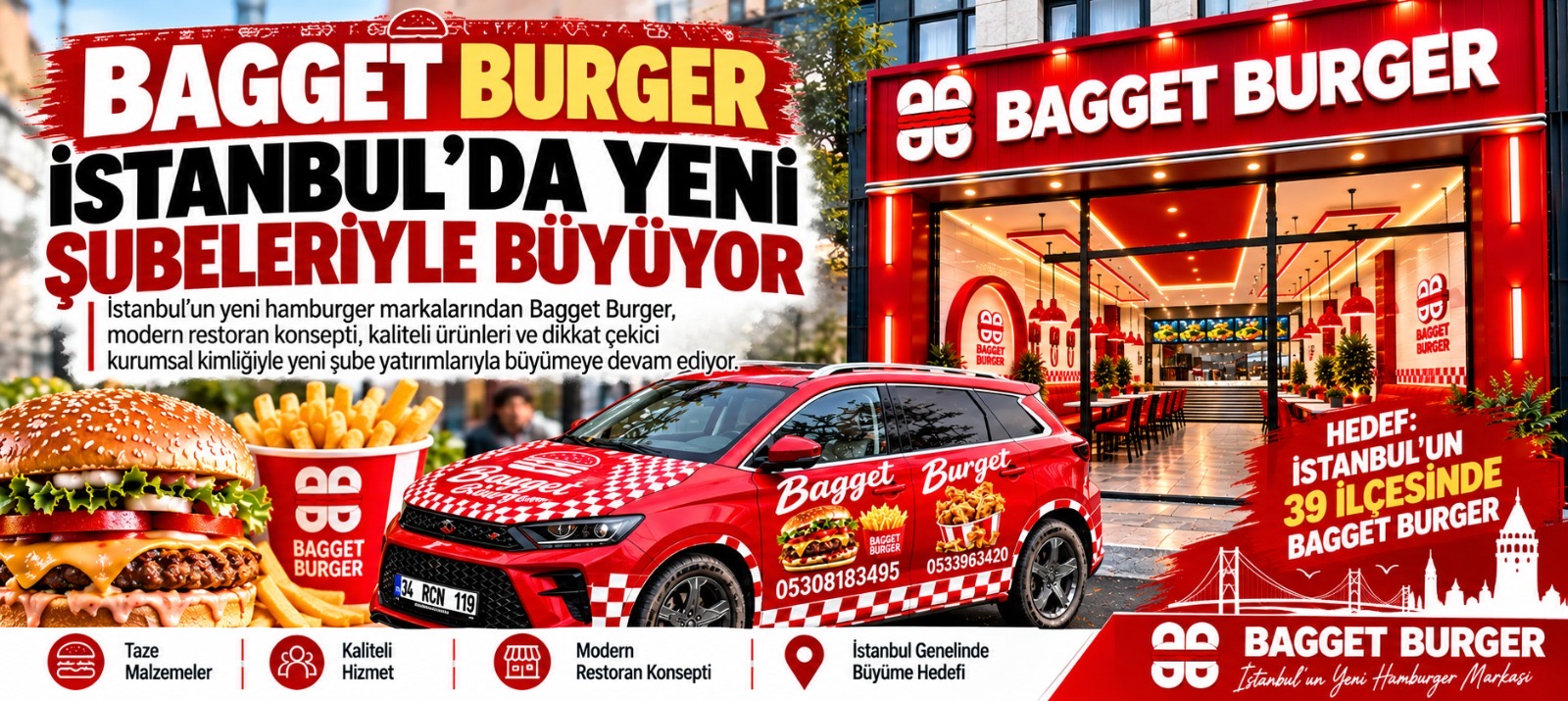 Bagget Burger, İstanbul’da Yeni Şubeleriyle Büyümeye Devam Ediyor!
