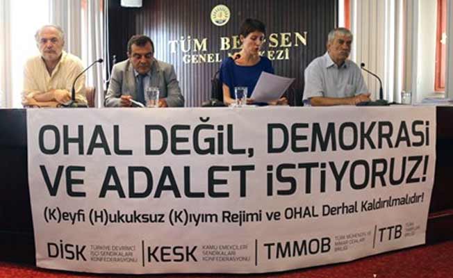 STK'ler: OHAL rejimine son verilsin