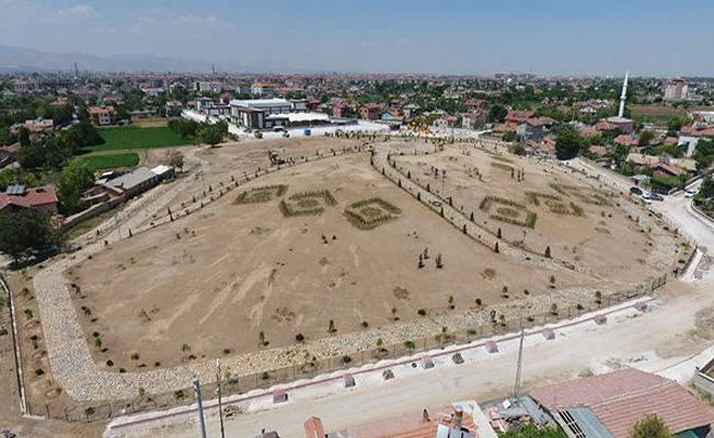 Konya'da tarihi höyüğü, park yaptılar