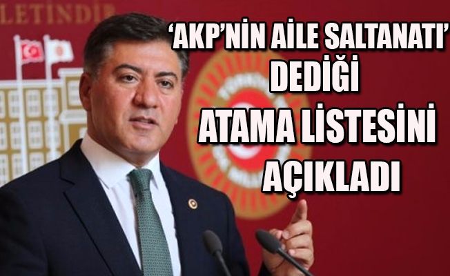 CHP'li vekil listeyi açıkladı!