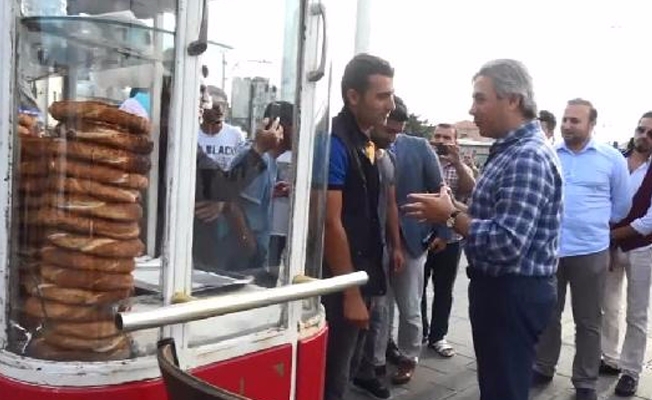 Taksim'deki afetin simgesi simitçiyi ziyaret etti!