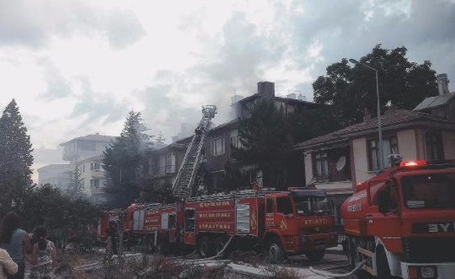 Çorum'da yangın paniği