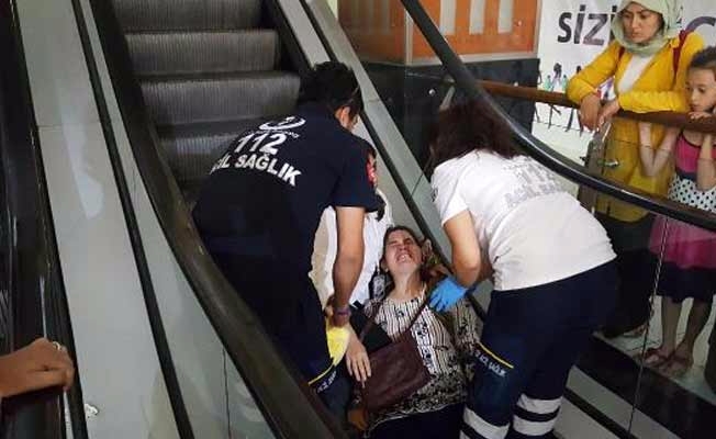 Yürüyen merdivene bakın ne oldu