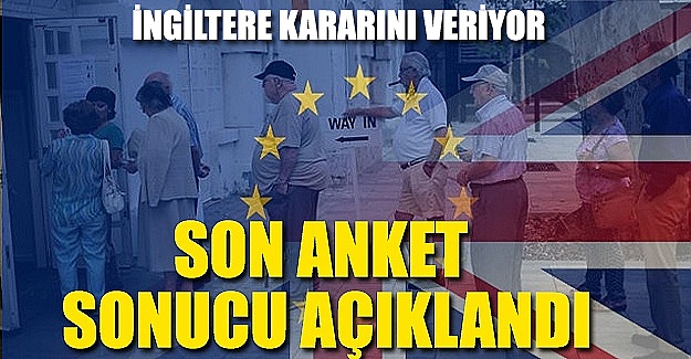 İngiltere'deki AB referandumundan önce yapılan son anketin sonucu açıklandı