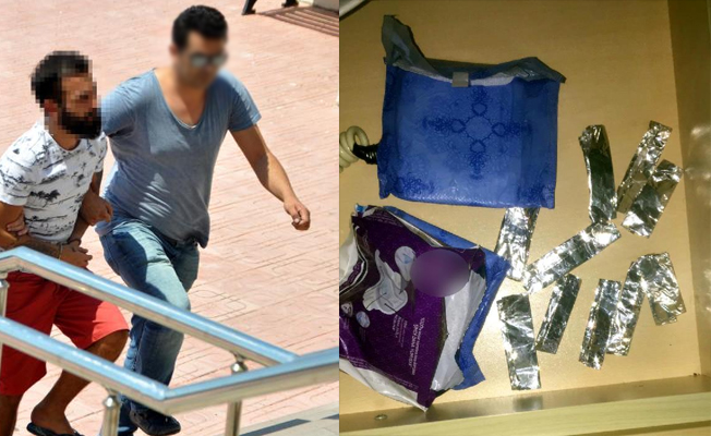 Kadın pedi içinde kokain bulundu