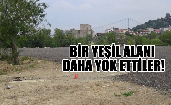 Otopark için asfalt döküldü, sonra vazgeçildi!