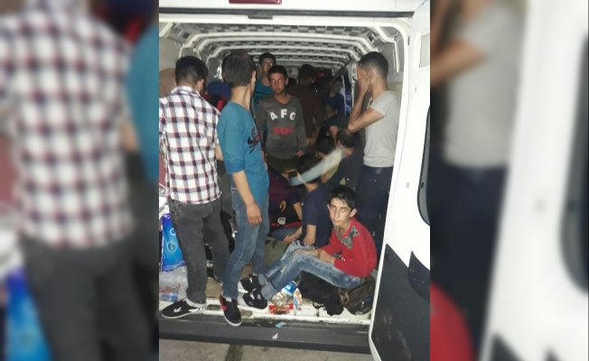 Minibüste 34 kaçak yakalandı!