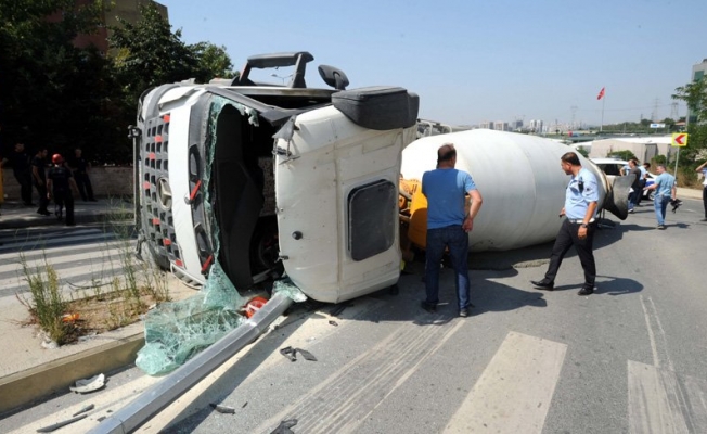 Yine beton mikseri yine feci kaza...
