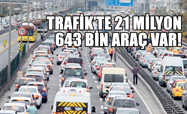 Araç sayısı nüfusun 4'de 1'i