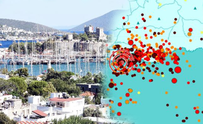 Bodrum'da 24 saatte 490 deprem oldu