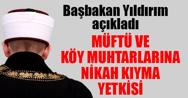 Müftülere nikah kıyma yetkisi
