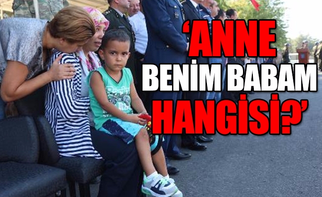 Şehit uğurlamasında 3 yaşındaki çocuk yürekleri dağladı