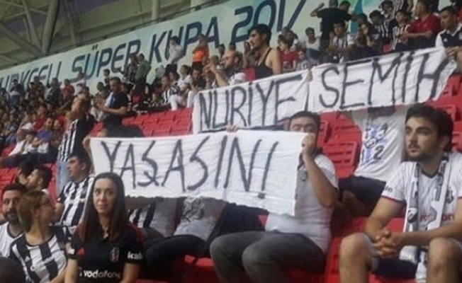 Süper kupa finalinde 'Nuriye-Semih yaşasın' pankartı açan taraftar tutuklandı!