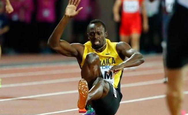 Usain Bolt kariyerinin son maçını tamamlayamadı!