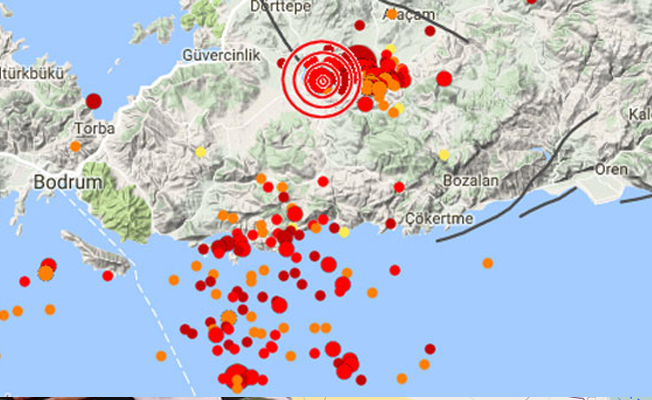 Bodrum’da 5 dakikada 3 korkutan depremler