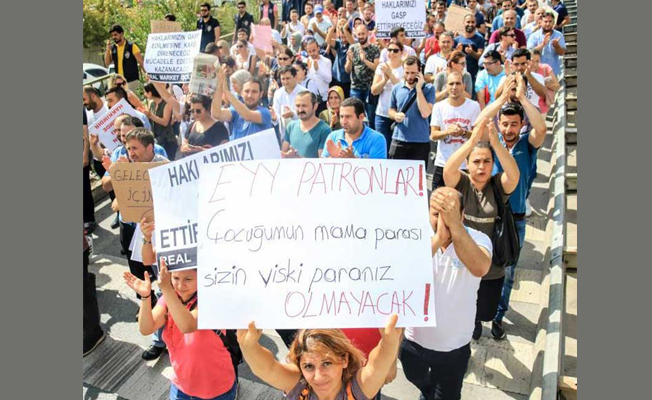 Real işçileri kıdem tazminatları için direnişte!