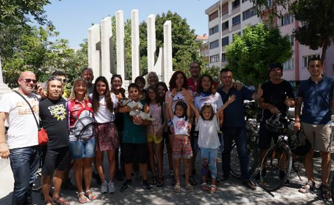 Kadına şiddet ve tacize 'dur' demek için pedallıyorlar!