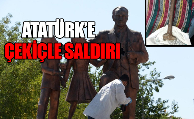Atatürk Anıtı'na hain saldırı!