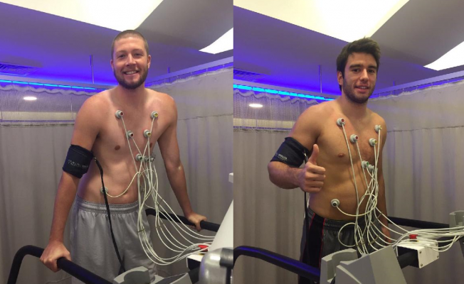 Karşıyaka'da Scott Wood ve Berk sağlık kontrolünden geçti