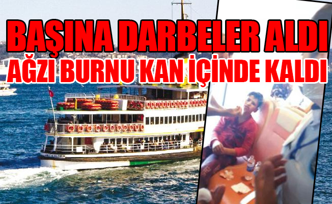 Güvenlikten vapurda mendil satan küçük Suriyeli çocuğa dayak! 